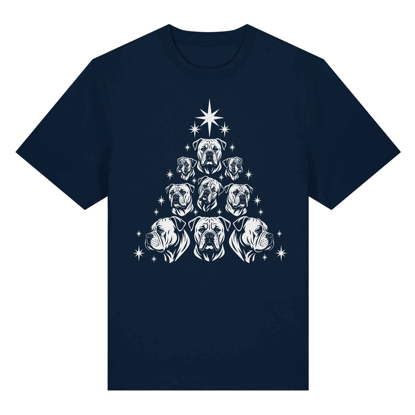 T-Shirt Bulldog Christbaum