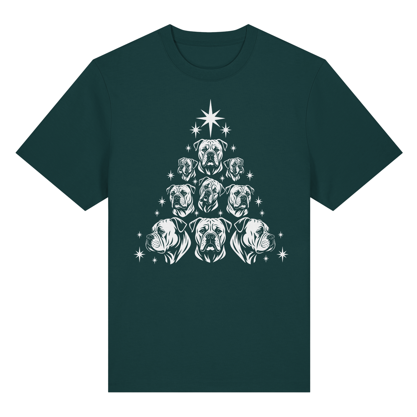 T-Shirt Bulldog Christbaum