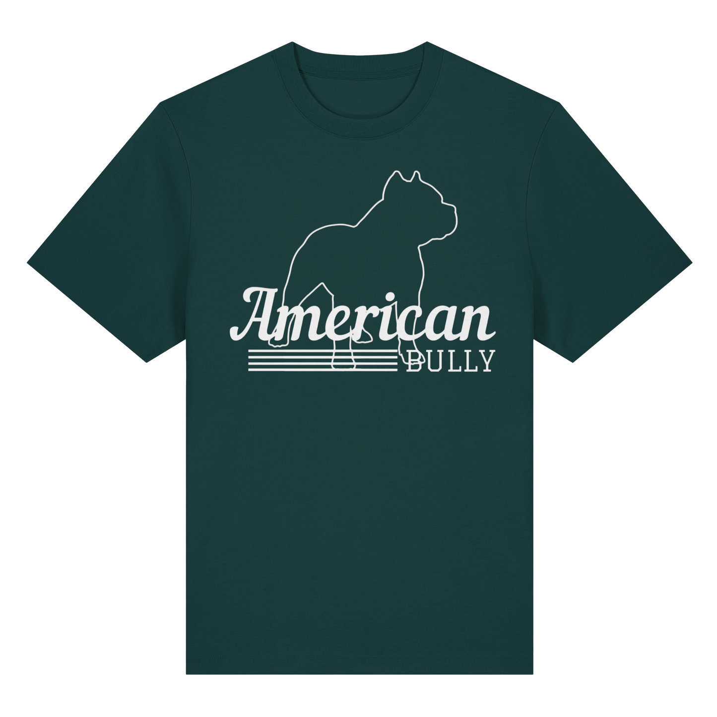 T-Shirt American Bully Silhouette - Organic Heavy T-Shirt - BULLSPORT