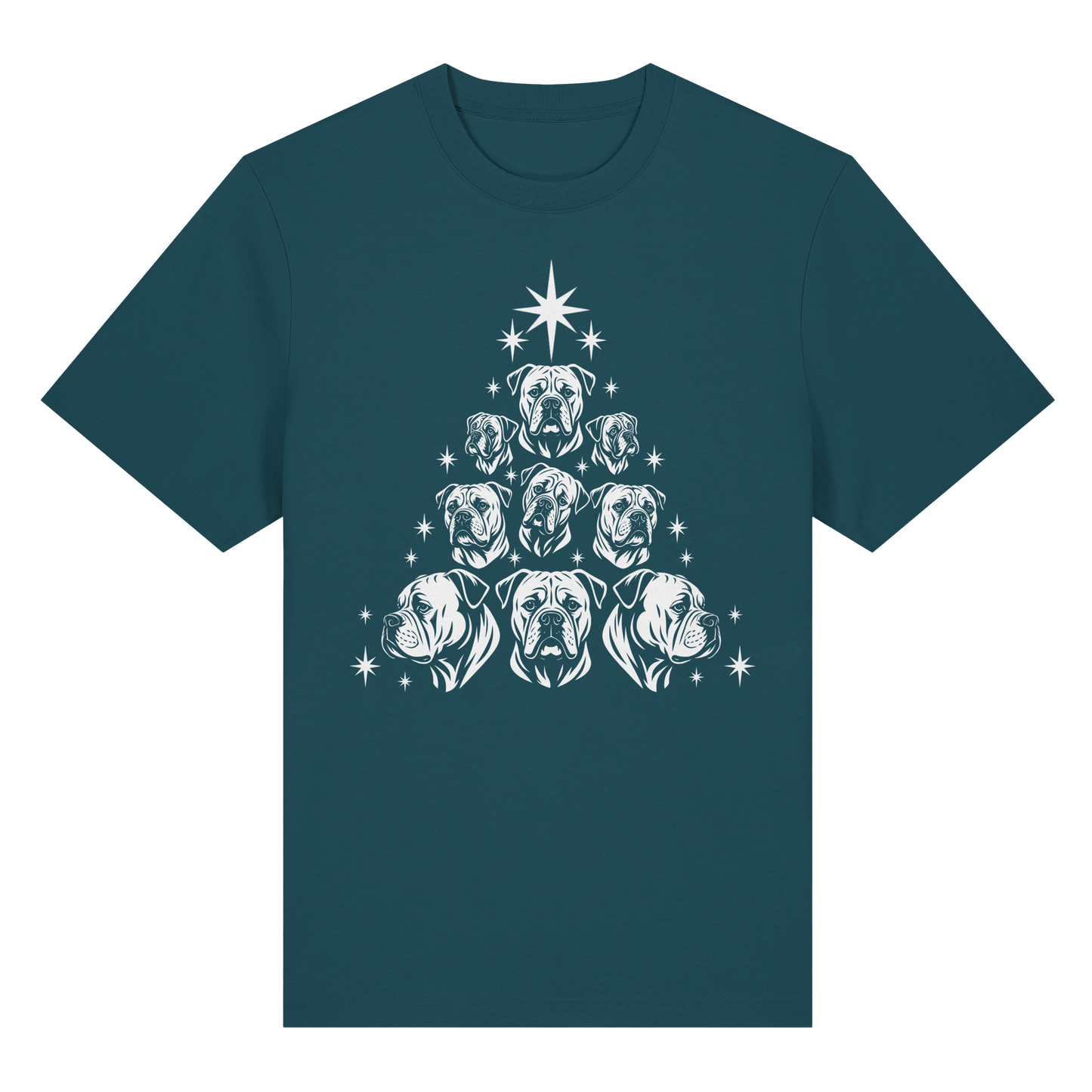 T-Shirt Bulldog Christbaum