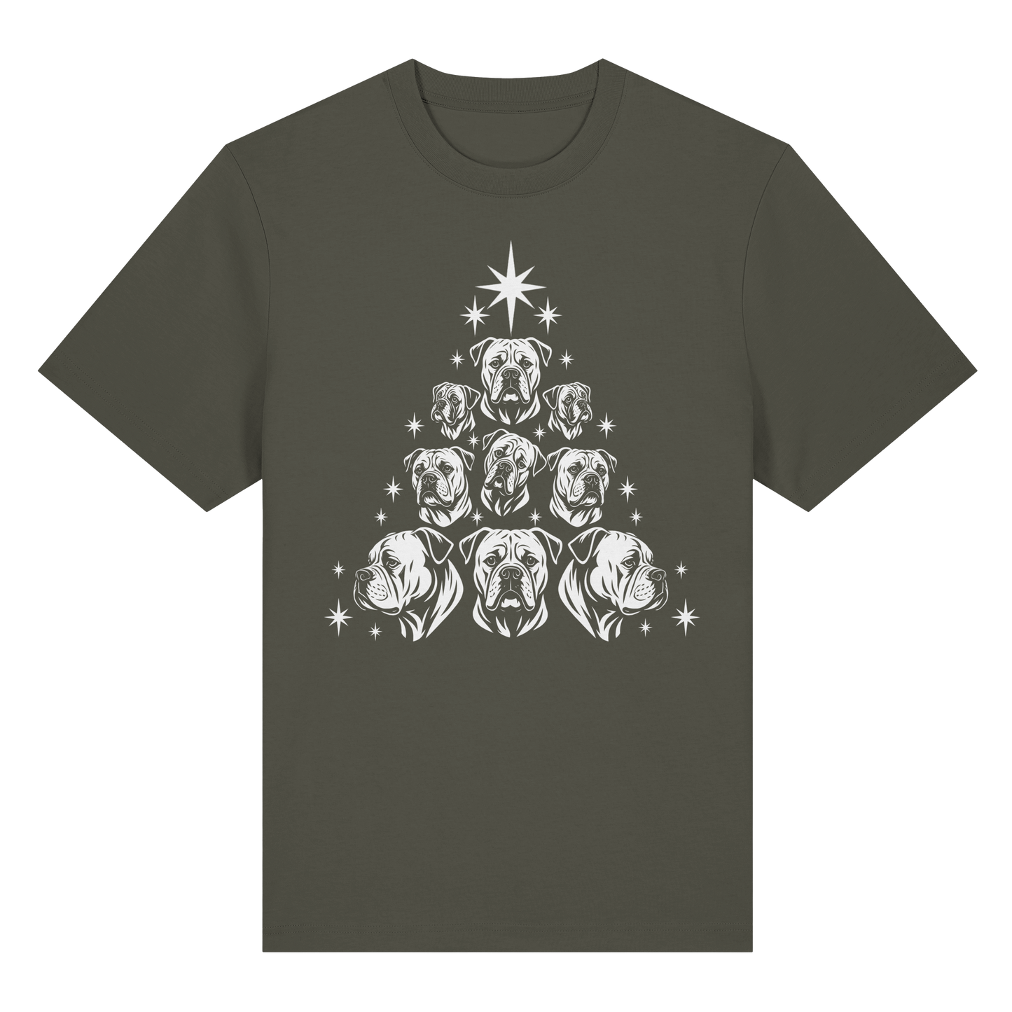 T-Shirt Bulldog Christbaum