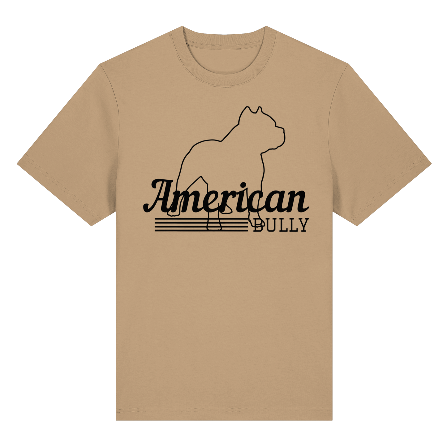 T-Shirt American Bully Silhouette  - Organic Heavy T-Shirt - BULLSPORT
