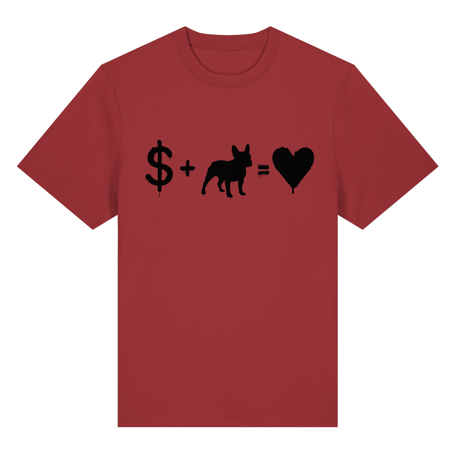 T-Shirt $ + French Bulldog = Love
