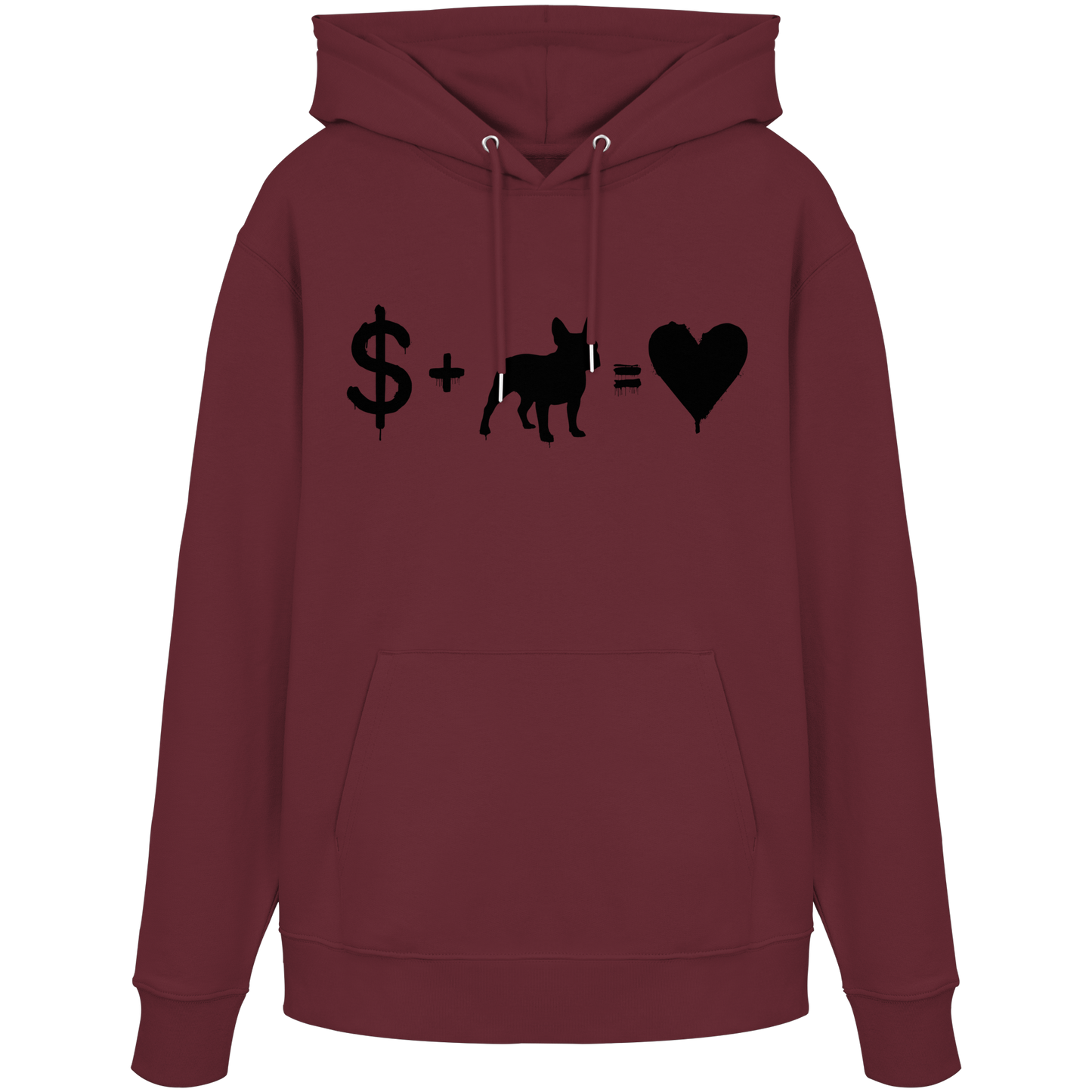Hoodie $ + French Bulldog = Love